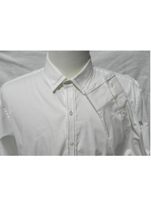 Soft Collar Embroidered Stretch Fabric Shirt